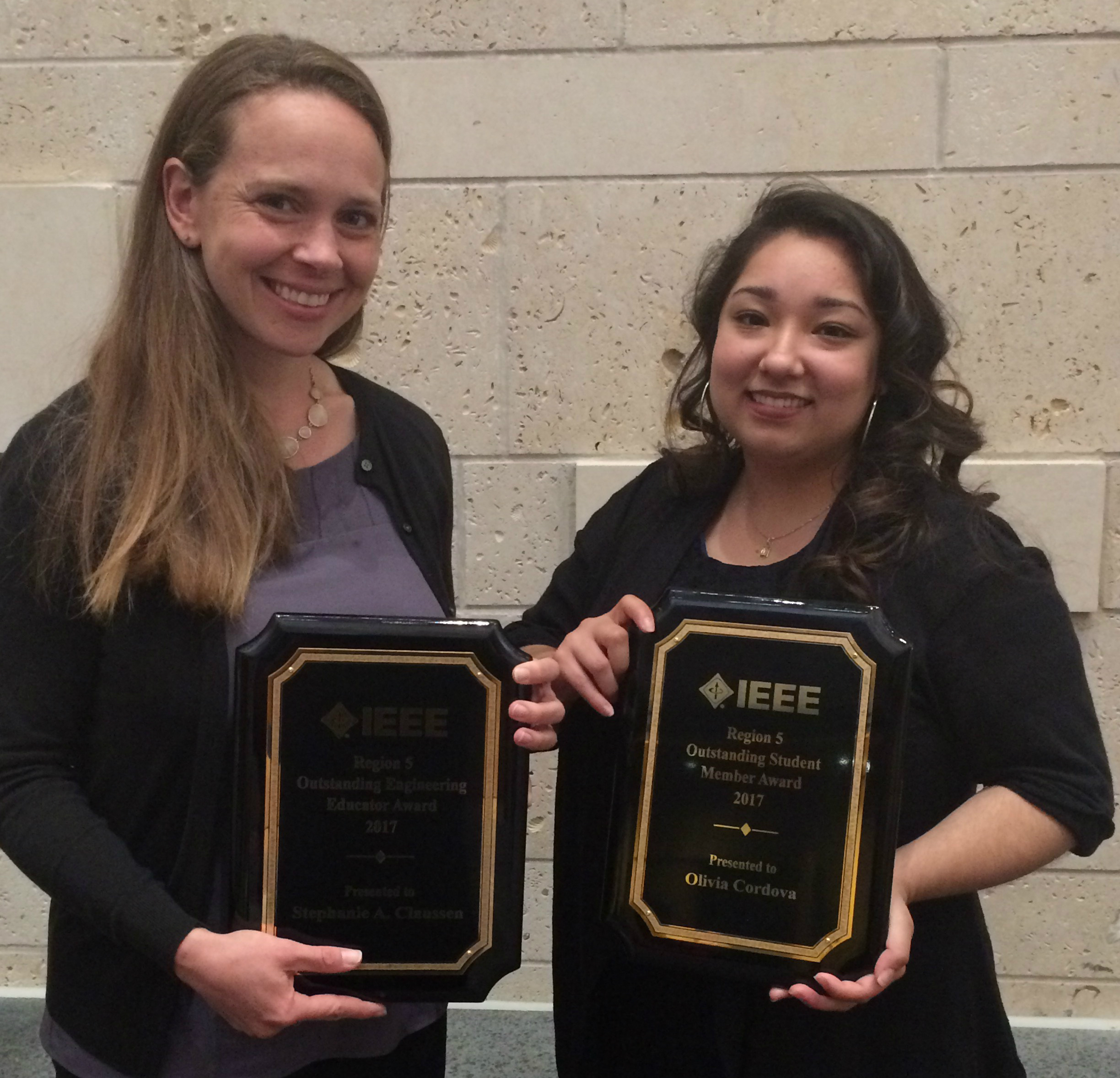 Associate Teaching Professor Stephanie Claussen and student Olivia Cordova